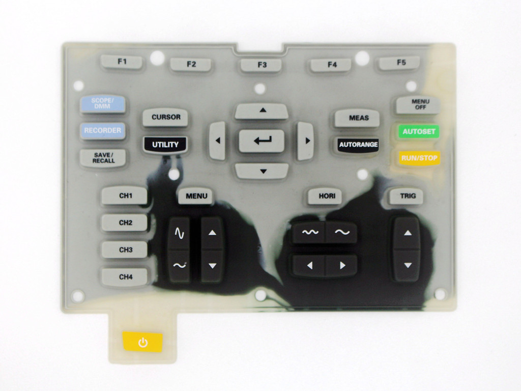 校验仪器硅胶按键/大色块印刷喷涂按键
